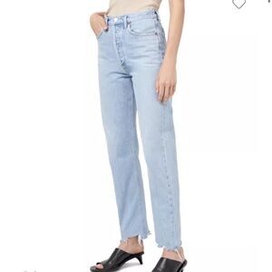 Agolde 90's Pinch Waist High Rise Cotton Jeans in Imitate